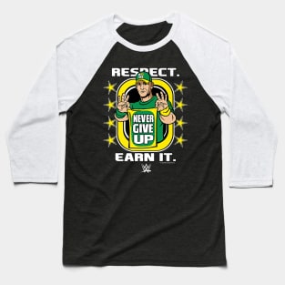 John Cena Respect Earn It Cartoon Baseball T-Shirt